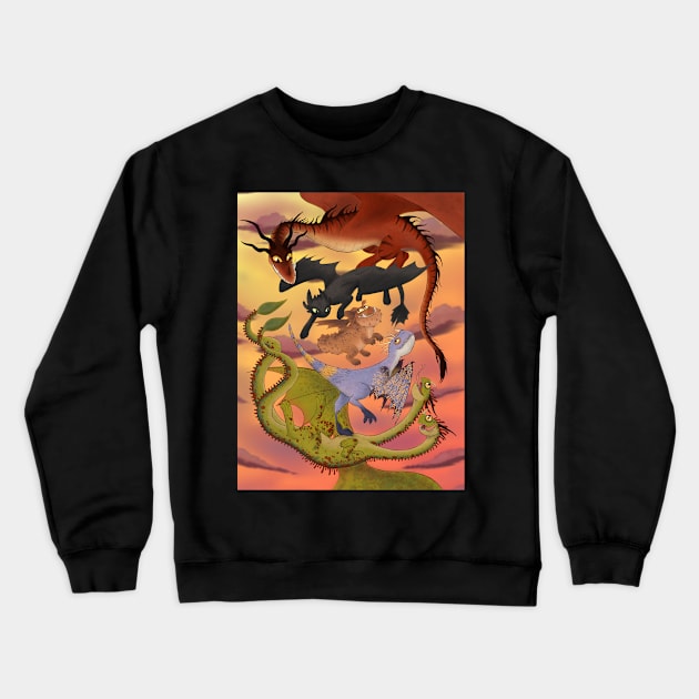 Dragon Companions Crewneck Sweatshirt by Todd's Hollow